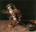 Stillleben mit Girlande der Blumen und goldene Tazza Jan Brueghel der Ältere